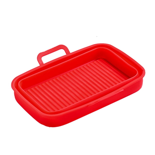 Maoww Plateau de Friteuse Plaque de Cuisson Fournitures de Cuisson Résistant à la Chaleur Taille Compacte Surface Lisse Lavable Gadget de Cuisine Multicolore Rouge