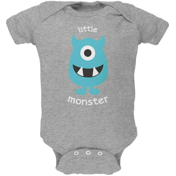 Halloween Little Monster Soft Baby One Piece Heather 9-12 M