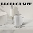 thumbnail image 2 of Toothbrush Holder Cup,Unbreakable Plastic Bathroom Cups,Vertical Striped Plastic Toothbrush Mug with Handle,Portable Reusable Tooth Brush Container for Family Travel Outdoor Camping, 2 of 8