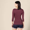 thumbnail image 3 of walmart Essentials Womens 3/4 Sleeve Boatneck T-Shirt, 3 of 8