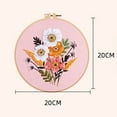 thumbnail image 3 of Embroidery Kits for Beginners Hand Embroidery Colorful Flower Plant Diy Kits with Embroidery Hoops Needles Threads, 3 of 8
