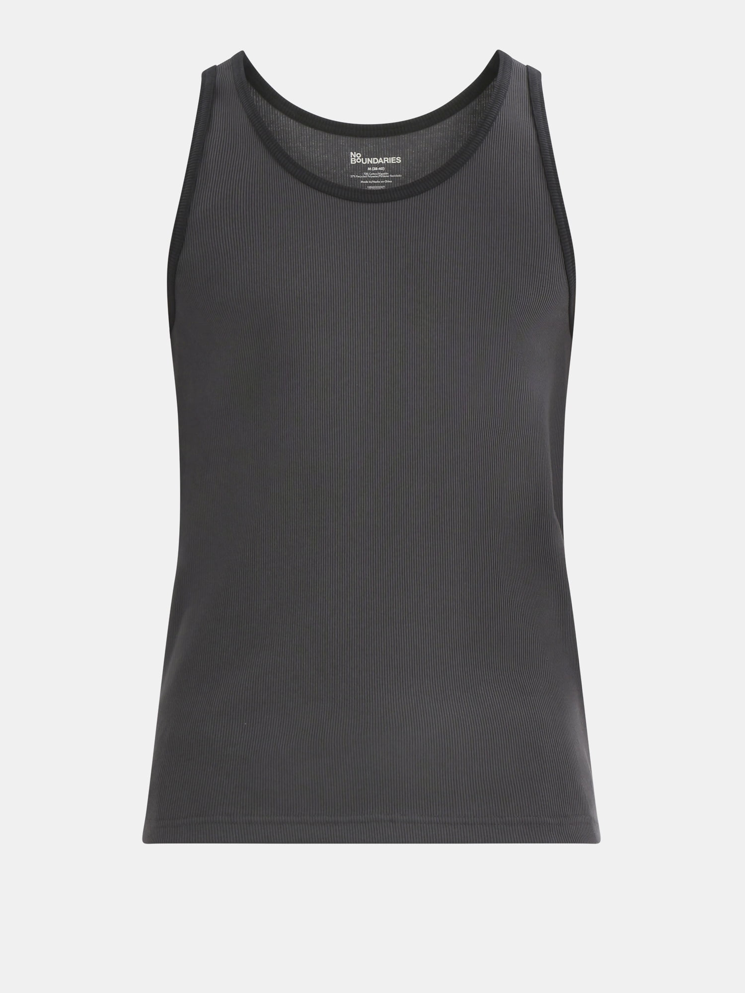 No Boundaries Flat Grey Basic Tank Top, 3-Pack, Men's