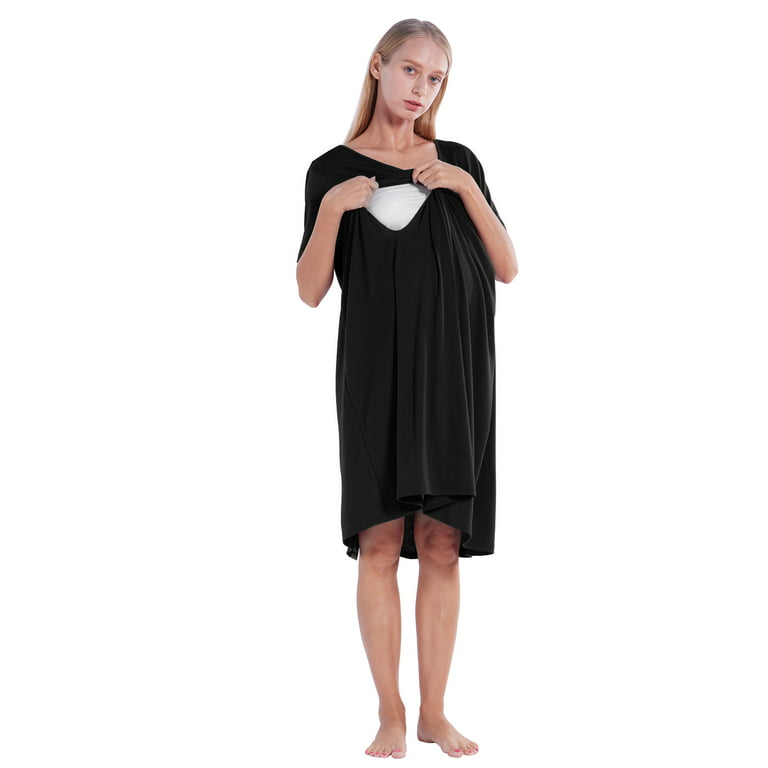 Baywell Maternity Nurisng Nightgown Robe Set 3 in 1 Labor/Delivery