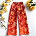thumbnail image 5 of Garbnen Halloween Womens Flannel Pajama Pants Funny Ghost Pumpkin Graphic Womens Lounge Pants Soft Plush Fall Winter Warm Wide Leg Sleep Pants for Women, 5 of 6
