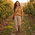 thumbnail image 6 of Women's Fall Long Sleeve Quarter Zip Knit Sweater Pullover Tops, Ribbed Collared Mock Neck Loose Dressy Tops, Business Casual Winter Layering Outfits L, 6 of 9