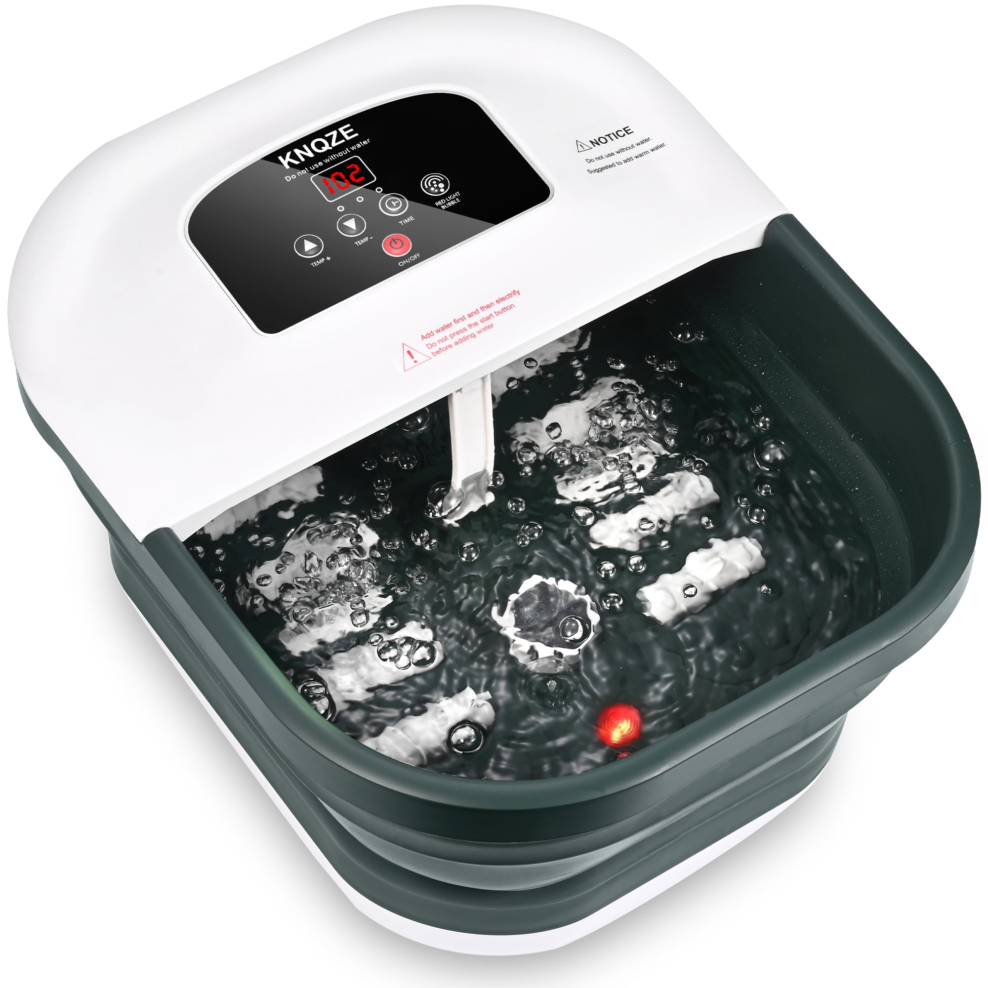 KNQZE Collapsible Foot Spa Massager with Heat, Temperature Control