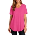 thumbnail image 3 of Garbnen Shirts for Women Short Sleeve Curved Hem V Neck T Shirts Women Hide Belly Summer Dressy Going Out Tops for Women M, 3 of 7