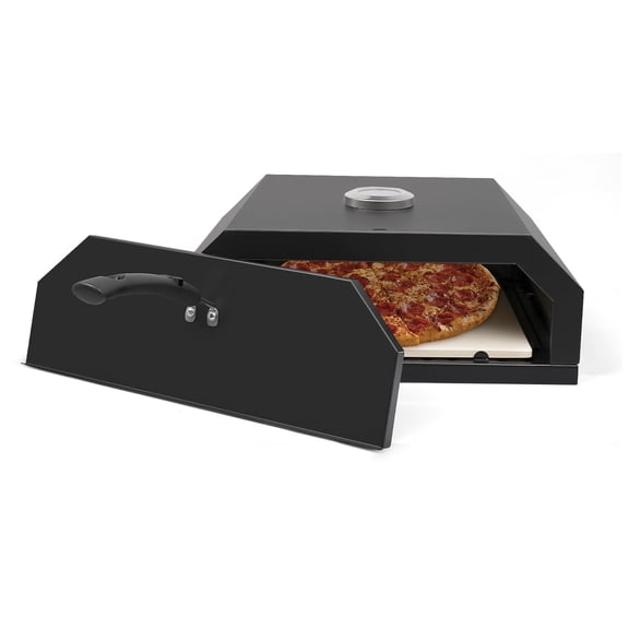 Linsen-Outdoors 6 in Charcoal Pizza Ovens, Black - Adjustable Vents