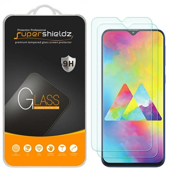 [2-Pack] Supershieldz for Samsung Galaxy M20 Tempered Glass Screen Protector, Anti-Scratch, Anti-Fingerprint, Bubble Free