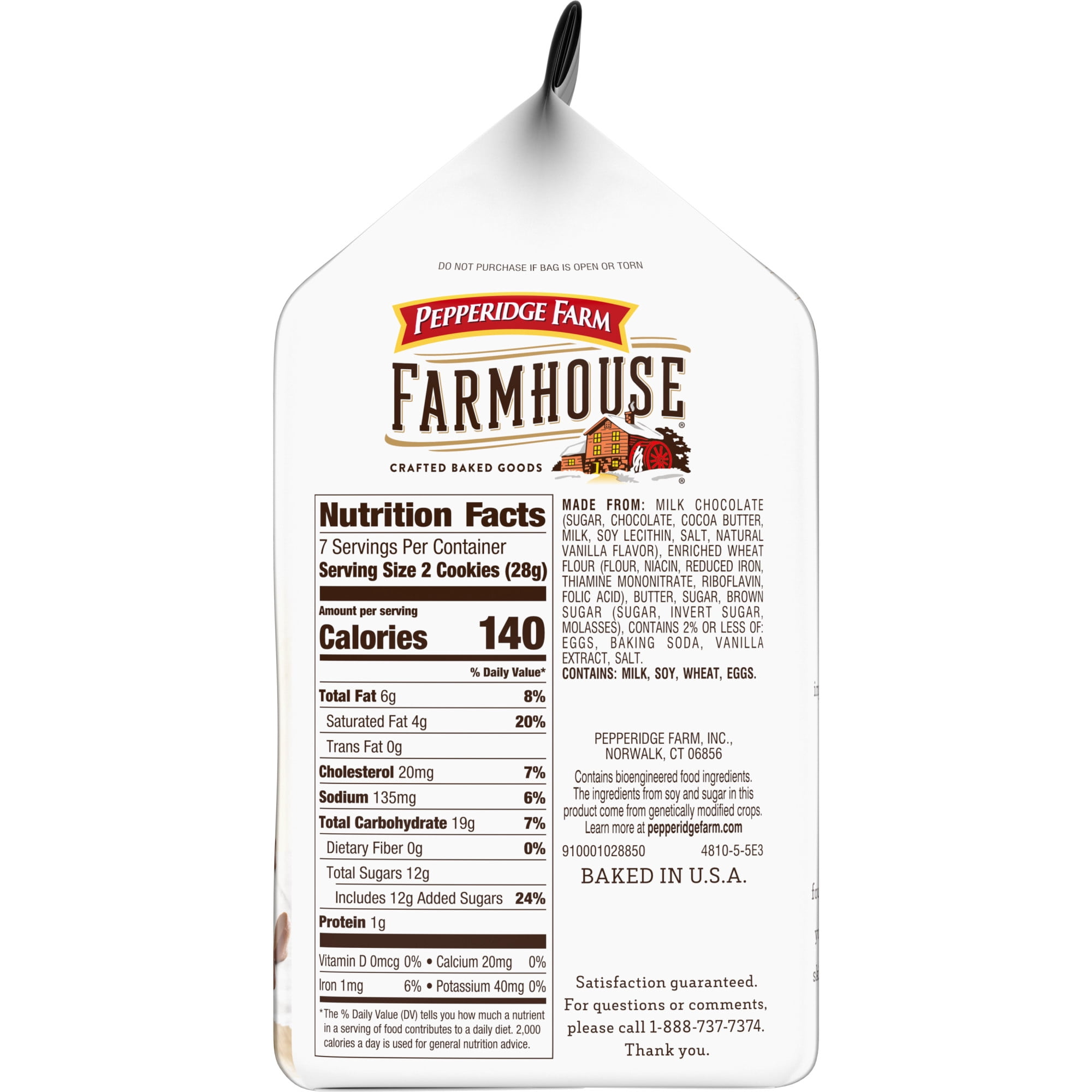 (3 pack) Pepperidge Farm Farmhouse Thin and Crispy Milk Chocolate Chip Cookies, 6.9 oz Bag (14 Cookies)
