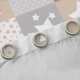 thumbnail image 4 of Feelyou Cartoon Orange Stars Curtains Pack of 2 (42x84 Each) for Kids, Polka Dots Patchwork Curtains Blackout, Buffalo Plaid Bedroom Curtains, Blackout Curtains Room Decor, 4 of 6
