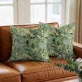 thumbnail image 3 of Floral Throw Pillow Cover Sage Green Leaves Plants Branches Cotton Linen Cushion Cover Throw Pillow Case with Invisible Zipper for Couch Sofa Bed Chair Car 24x24 Inch, 3 of 14