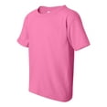 thumbnail image 2 of Couver Heavy Cotton™ Youth Girls Boys Short Sleeve T-Shirt Top, Azalea, X-Small, 1 Pack, 2 of 5