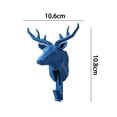 thumbnail image 2 of Hogar Pared Decoración Cabeza de Animal Ciervo Azul Resina Gancho Joyería Llave Percha Batas Estante Sala Adepaton CPB-DE-WX542-4, 2 of 5