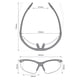 thumbnail image 4 of LECTORES DE SEGURIDAD voltX 'Constructor' (CLEAR +1,5 dioptrías) Gafas de seguridad de lectura con lente completa ANSI Z87.1+ y CE EN166F Estilo envolvente - Incluye cable de seguridad con tope para l, 4 of 9