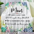 thumbnail image 2 of LHSHID Gifts for Mom Blanket Mom Gifts Birthday Gifts for Mom Mom Birthday Gifts Mother's Day Mom Gifts from Daughters Son Soft Flannel Throw Blanket 40"x50", 2 of 7