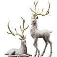 thumbnail image 4 of Décoration de Cerf Collection Maison Bureau Assis Armoire à Vin Ornements de Renne Assis Rouge, 4 of 9