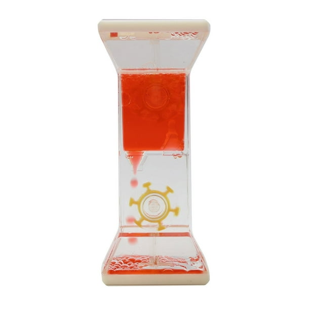 (RED) Liquid Water Wheel Drip Bubble Motion Timer Sensory Fidget ASD