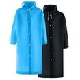 thumbnail image 2 of Sentmoon 2 Pieces Mens Rain Jacket Long Sleeve Rain Coat for Women Waterproof Solid Color Packable Hooded Button up Ponchos Adult for Hiking, Trekking & Daily Wear Free Size, 2 of 10