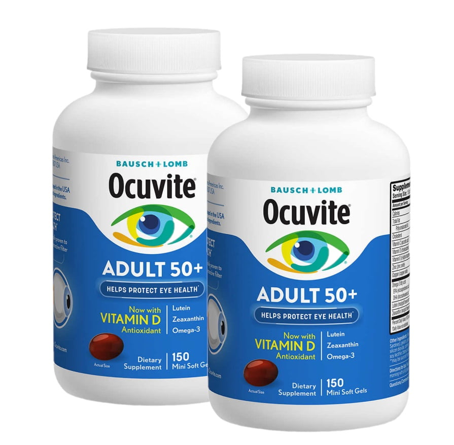2 Pack Ocuvite Adult 50+, 150 Soft Gels
