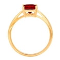 thumbnail image 3 of 2 ct Emerald Cut Natural Garnet Solitaire 14K Yellow Gold Womens Engagement Ring, 3 of 4