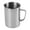 Silver, variant on Monyance measuring cup with scale Stainless Steel Beaker, Lab Graduated Beaker with Handle (1000ml)(5.51X3.94X3.74Inches)