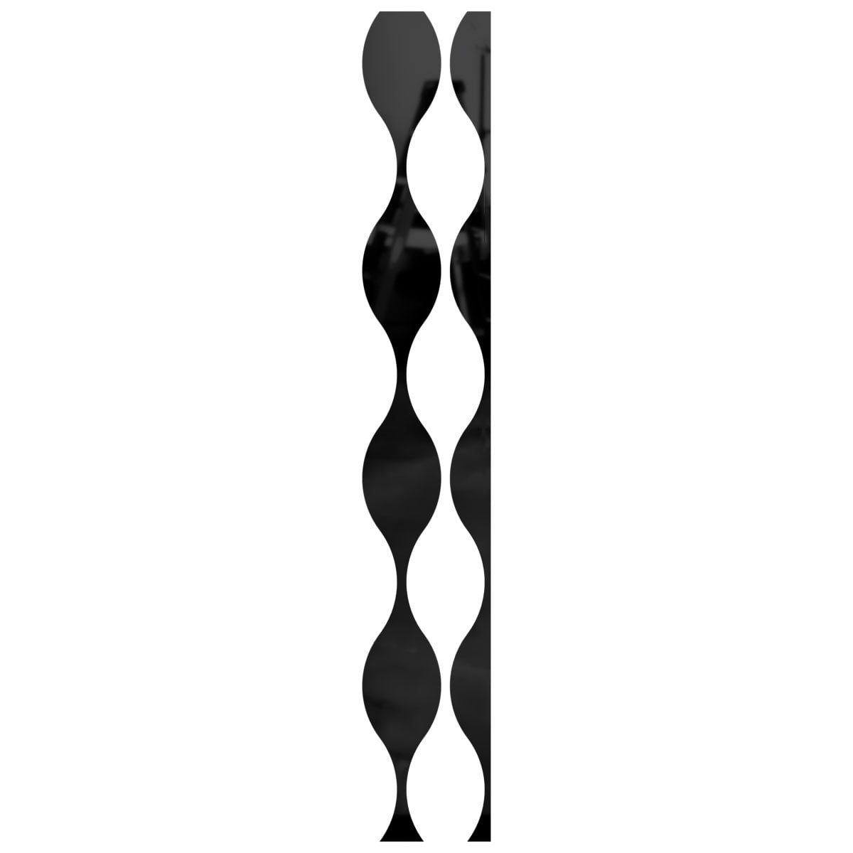 Ekena Millwork 94"H x 1/8"T Ozark Adjustable Acrylic Decorative Slat Wall Panel Kit, Black (contains 8 Slats + 1 Straight Edge Starter Slat)