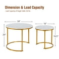 thumbnail image 3 of Costway Nesting Coffee Table Set of 2 for Balcony Living Room Modern Round Side Tables Gold, 3 of 10