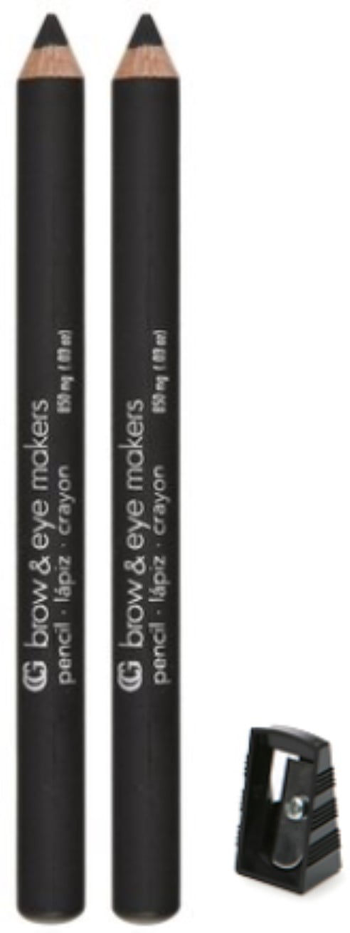 CoverGirl Brow & Eye Makers Brow Shaper & Eyeliner, Midnight Black 500, .06 oz (Pack of 6)