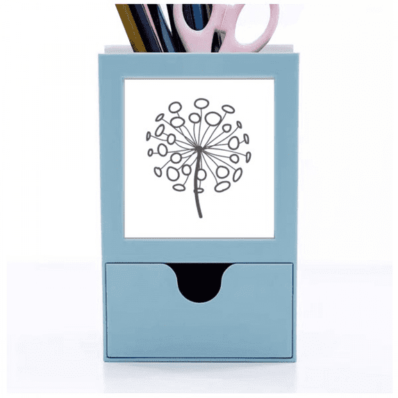 Ornamental Flower s Dandelion Desk Supplies Organizer Pen Holder Card