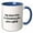 Blue/White, variant on 3drose, Image of My Alone Time Is Sometimes for Your Safety Quote, 11oz Two-tone Green Mug