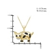 thumbnail image 4 of Diamond Cow Necklace Halloween Jewelry – 0.10 CTW Black And White Diamond Halloween Necklace – 14K Gold Plated Silver Rope Chain with Cow Pendant – Witchy Jewelry for Women by JewelersClub, 4 of 4