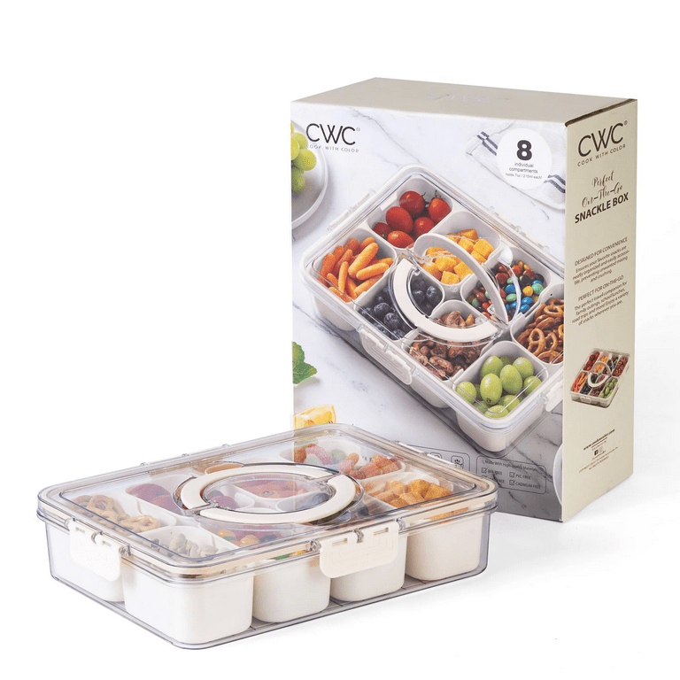 COOK WITH COLOR Snackle Box, 8-Compartment Charcuterie Tray