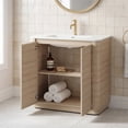 thumbnail image 4 of MORVANO 36" Freestanding Bathroom Vanity with Ceramic Sink, Rounded Corners & Handle-Free Design, 4 of 10