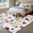 thumbnail image 5 of Spring Floral Large Area Rugs for Bedroom Living Room, Soft Non Slip Carpet Bedside Rug, Elegant Watercolor Botanical Flower Rectangular Floor Cover Kitchen Accent Rug 6'x9' for Dining Room/Office, 5 of 9