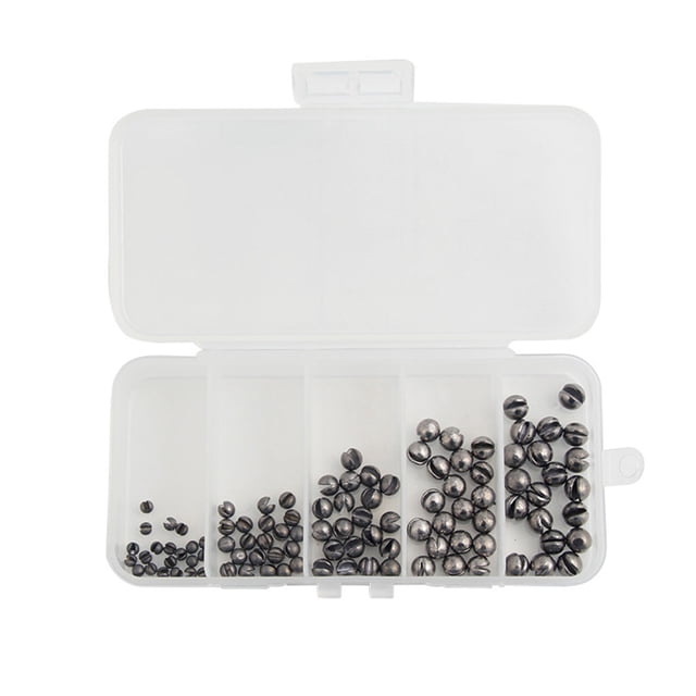 Naiovety 100x anzuelo aparejos de pesca cierre giratorio mano de obra fina caja de almacenamiento de larga duración dulce regalo mosquetón de bola de Pescar Naiovety OD031696-00