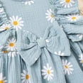 thumbnail image 6 of Gibobby Toddler Girl Dress Little Girls Short Sleeve Dresses 12 18 24 Months 2T 3T 4T 5T Summer Casual Skater Swing Twirly Sundress(3-4 Years,Blue), 6 of 9