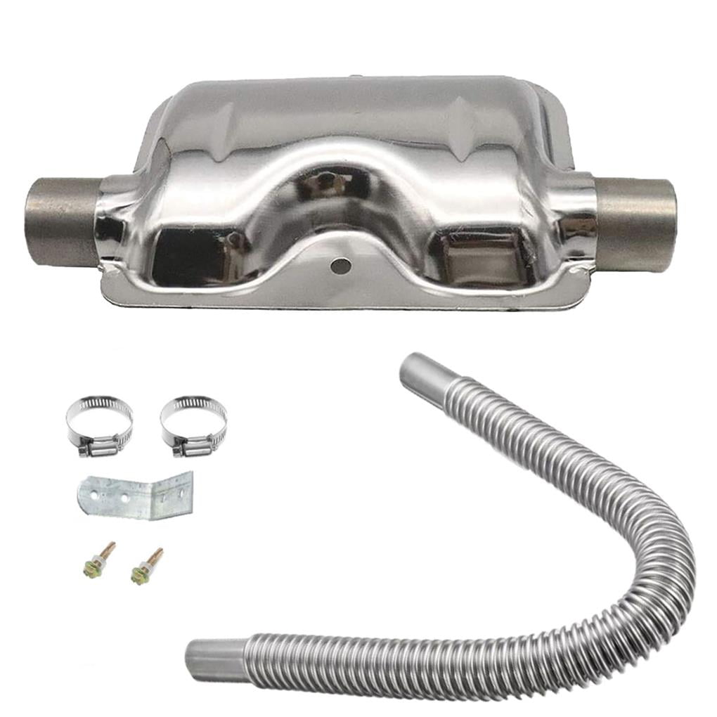 Functional Parking Air Heater Exhaust Pipe with Silencer Effective Gas