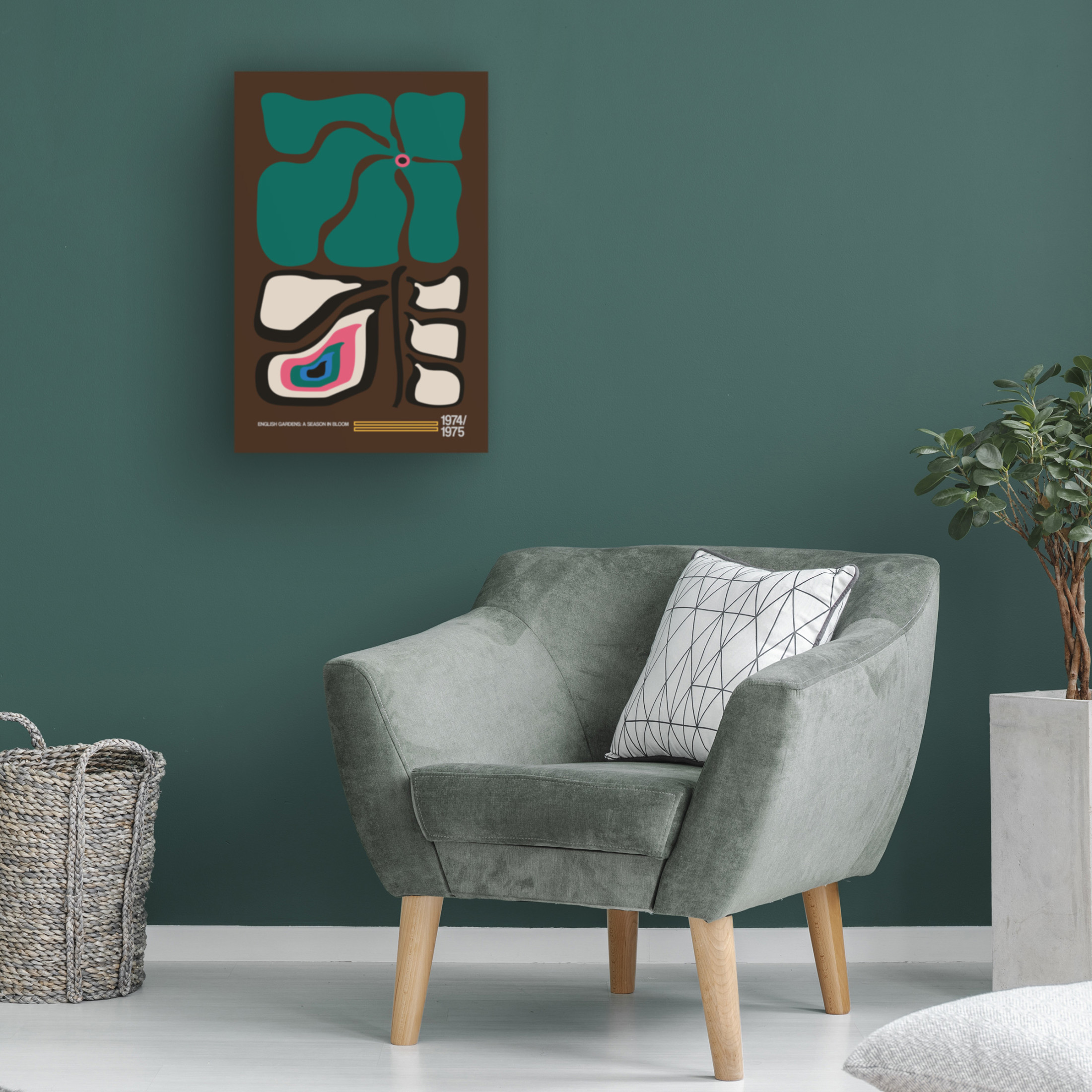 Trademark Fine Art Frances Collett  English Gardens Rainbow Brown Canvas Wall Art