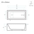 thumbnail image 5 of Voltaire 60 x 30 Skirted Right Drain Soaking Apron Bathtub in Glossy White with Integrated Overflow, Drain Included, 5 of 8