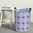 thumbnail image 1 of YFYANG Waterproof Laundry Hamper, Purple Romantic Love Doodle Laundry Basket Oxford Fabric with Handle Foldable, M, 1 of 8