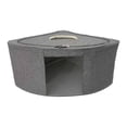 thumbnail image 3 of Cesta de almacenamiento de esquina, contenedor de ropa, caja organizadora triangular para el baño. 47cmx47cmx28cm Gris, 3 of 9