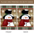 thumbnail image 3 of Smile Snowman with Red Scarf Outdoor ard Decorative Snowflake Winter Garden 12x18 Inch, 3 of 6