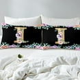 thumbnail image 3 of Erosebridal Housse de Couette Lettre Initiale A à Z Double, Housse de Couette I Monogrammée Double, Literie Réversible Chic à Fleurs Format Double, Décoration de Chambre Super Douillette, 3 Pcs (Sans Couette), 3 of 7