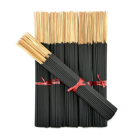 500 Unscented Charcoal Black Incense Sticks 11" Bulk - 100% Natural Charcoal, Joss and Bamboo Punk Blanks - Great for DIY Aromatherapy Incense Making.