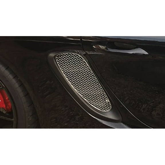 Porsche 718 Boxster S And Cayman S - Side Vents Grill Set - Silver finish (2016 to 2019)