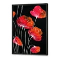 thumbnail image 3 of Designart 'Abstract Red Flower Detail On Black Background II' Traditional Framed Canvas Wall Art Print, 3 of 5