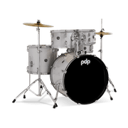 PDP Center Stage 5-Piece Drum Set with Hardware and Cymbals (Diamond White Sparkle)