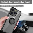 thumbnail image 5 of Designed for iPhone 13 Pro, Carbon Fiber Design Clear Crystal Anti-Scratch Case with 360 Degree Rotation Ring Kickstand for iPhone 13 Pro 6.1 inch, Black, 5 of 7