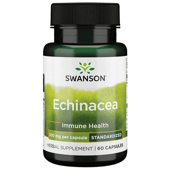 Swanson Echinacea (Standardized) 200 mg 60 Capsules